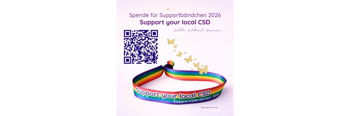 Supportbändchen-Projekt 2026 – Warum kleine CSDs jetzt Unterstützung brauchen - Supportbändchen-Projekt 2026 für kleine CSDs