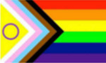 Regenbogen-Progess+Inter Flagge