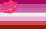 Lesbische Flagge Lippstick-Lesben