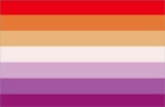 orangene Lesbische Flagge 7 Streifen