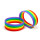 10 Regenbogen Silikon-Armbänder Horizontal