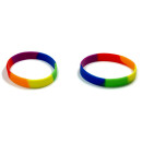10 Regenbogen Silikon-Armbänder Vertikal