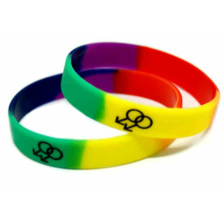 Doppel-M&auml;nnlich Armband Regenbogenfarben
