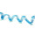 5Meter Chiffon-Stoffband Transparent-T&uuml;rkis-Blau+ Glitzer