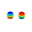 50 Bunte Regenbogen-Perle 6mm f&uuml;r Halsketten