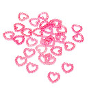 Perlen Herz-Konfetti in Rosa 1cm Durchmesser