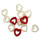 50 Perlen Herz-Konfetti in Lila 1cm Durchmesser