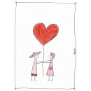 Kathl´s LGBT-Postkarte Mädelzz mit Herz 10 x 15cm