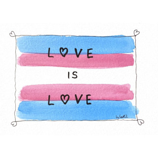 Kathl´s LGBT-Postkarte Trans Love 10 x 15cm