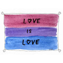 Kathl&acute;s LGBT-Postkarte Bi Love 10 x 15cm