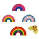 Regenbogen-Pins in verschiedenen Pride Farben LGBT