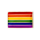 Regenbogen-Pin als Rechteck LGBT 18mm
