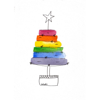 Kathl´s LGBT-Postkarte RB-Weihnachtsbaum_3 10 x 15cm