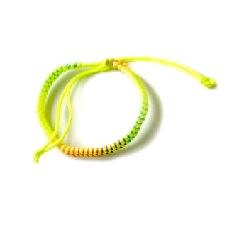 Regenbogenfarbene Armbänder in Regenbogen-Neon-Gelb