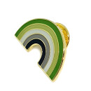 Regenbogen-Pins in A-Romantisch LGBT