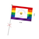 100 Hand-Flaggen 20*14cm Customized Regenbogen