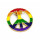 Regenbogen-Peace-Anstecker LGBT Pin 33mm