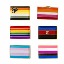 LGBT-Pins Rechteck 18mm Pride Anstecker Brosche