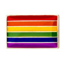 Regenbogen-Pin Rechteck 18mm Pride Brosche
