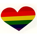Aufkleber Herzform 1Stück Regenbogen