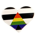 Aufkleber Herzform 1Stück Straight-Ally Straight Allies