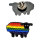 Schwarzes Regenbogen Schaf Anstecker Pin LGBT