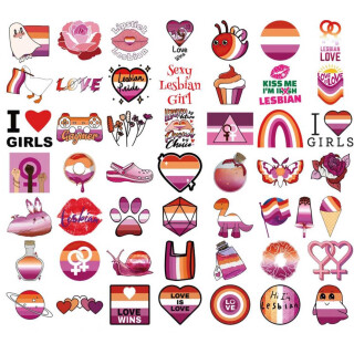 Aufkleber Lesbisch 1Stück lesbian-PRIDE versch. Motive