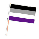 PRIDE-Hand-Flaggen 21x14cm mit o. ohne Stab Holz o....
