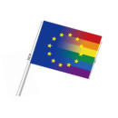 PRIDE-Hand-Flaggen Europride 21x14cm  mit Kunststoffst&auml;bchen 30cm
