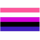 PRIDE-Hand-Flaggen Genderfluid 21x14cm  mit Kunststoffst&auml;bchen 30cm
