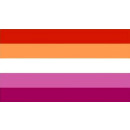 PRIDE-Hand-Flaggen Lesbisch Sonne ohne Stiel  21x14cm