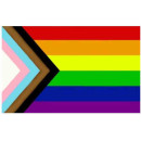 PRIDE-Hand-Flaggen Regenbogen-Trans. ohne Stiel  21x14cm