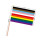 PRIDE-Hand-Flaggen Regenbogen 11 Farben 21x14cm mit Holzstab 30cm
