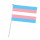 PRIDE-Hand-Flaggen Trans* 21x14cm  mit Kunststoffst&auml;bchen 30cm