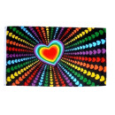 Herz-Pride-Flagge Schwarz mit Regenbogenherzen 90 x150cm