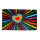 Herz-Pride-Flagge Schwarz mit Regenbogenherzen 90 x150cm