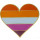 Lesbian-Herz mit Butterfly Clip 2,5cm Pride Lesbisch Sun Herz