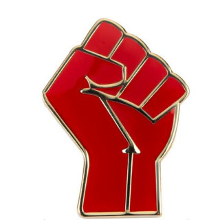 Rote Faust-Pin Faust-Anstecker Solidarität, Stärke Widerstand