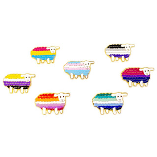 Regenbogen-Schaf Anstecker Pin verschiedene Varianten