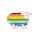 Regenbogen-Schaf Weiß Anstecker Pin