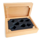 Holz- Box Magnetverschluß Hartholz Kästchen Würfelbox für 7er Sets