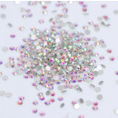 100 Strasssteine Rund 3mm N22 Cristal-Bunt Holo Glitter