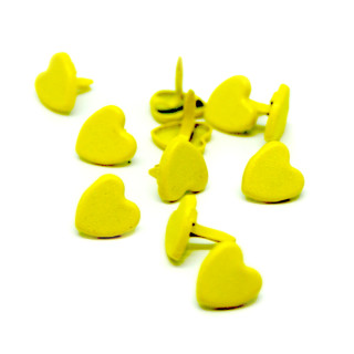 Herz-Klemmen Gelb 7mm x 8mm für Brief-/Warensendungen