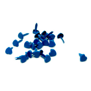 Herz-Klemmen in Blau 5mm x 6mm für Brief-/Warensendungen