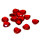 Herz-Steinchen Konfetti in Rot-Transparent 12 x 12mm