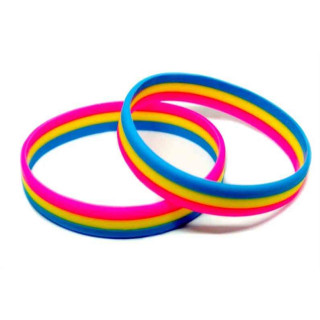 Pansexuell-Armband Horizontal/Pink-Gelb-Blau12mm