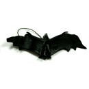 Fledermaus in Schwarz 12,5 x 5cm für Halloween