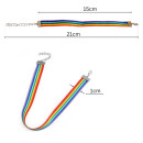 Regenbogen Stoffarmband 1cm breit 15 - 21cm Umfang