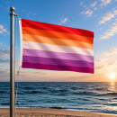 Lesbische Flagge Neu Sonne/ Sunset 90*150cm lesbian 7...