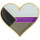 Demi Herz Pin Butterfly Clip 2,5cm Pride Herz-Anstecker Demisexuell